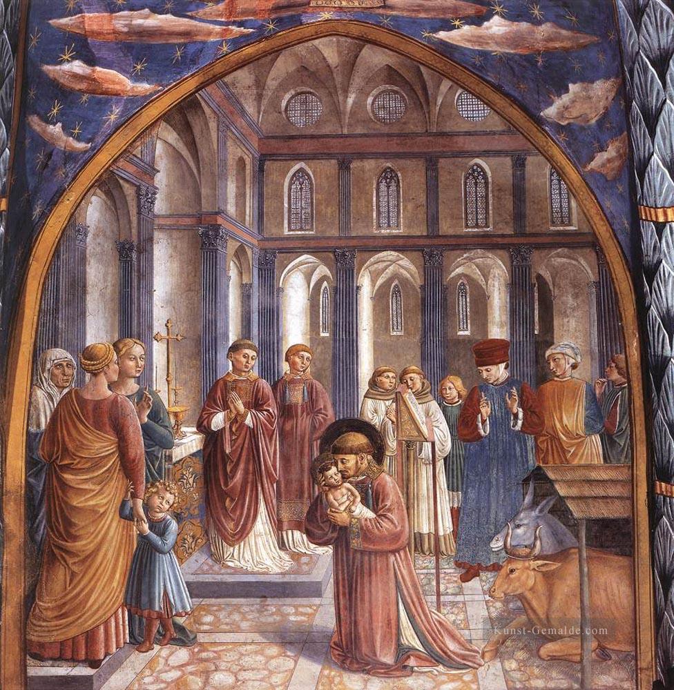 Szenen von der Das Leben von St Francis Szene 9 Nordwand Benozzo Gozzoli Ölgemälde